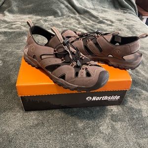 Northside Men's Burke II Sandal, Dark Brown,11 Mens